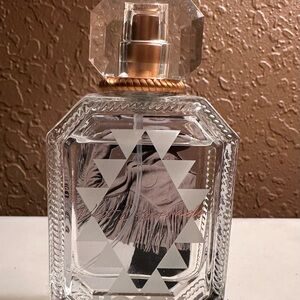 Crystal Perfume Bottle with Geometric Design
